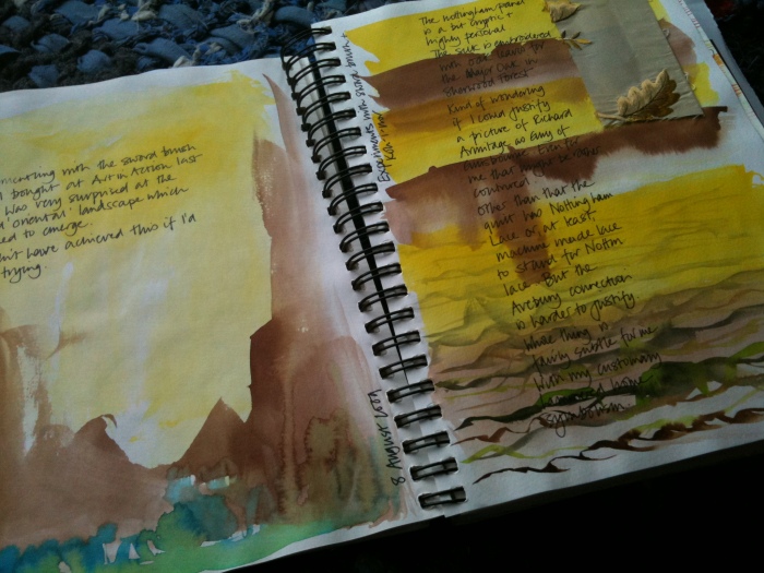 Found landscape page from Ann Rippin's sketchbook