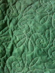 Green and rose quilt - reverse